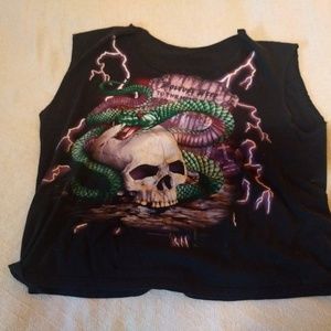 Vintage single stitch all over print Skull